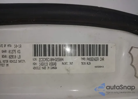 2010 Chrysler 300 Touring/Signature Series/Executive Series z USA, uszkodzony, nr VIN 2C3CA5CV8AH325804